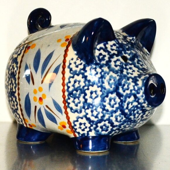 Temptations Pig Designed Ceramic Tea Coffee Trinkets Ceramic Canister Decor - Picture 1 of 9